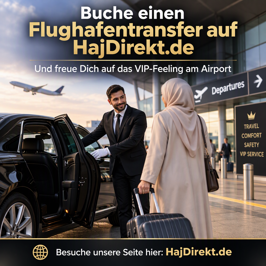 Buche einen Flughafentransfer auf HajDirekt.de
