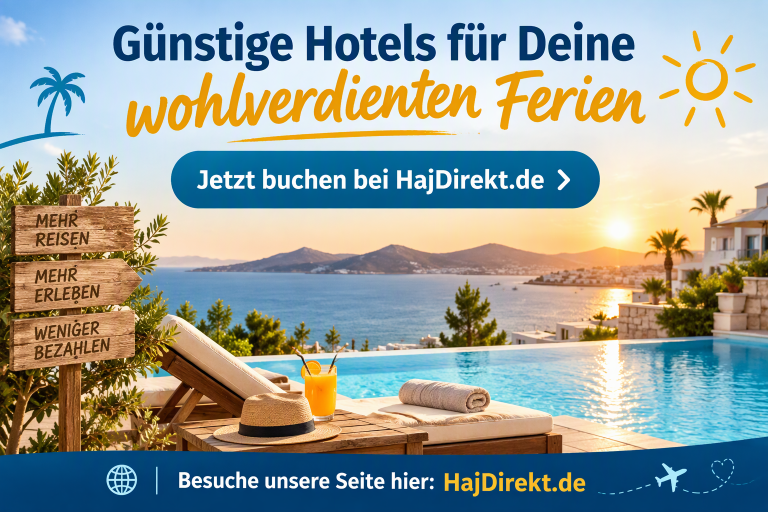 Günstige Hotels für Deine wohlverdienten Ferien